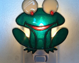 Handmade Children/'s Night Light Frog Pond