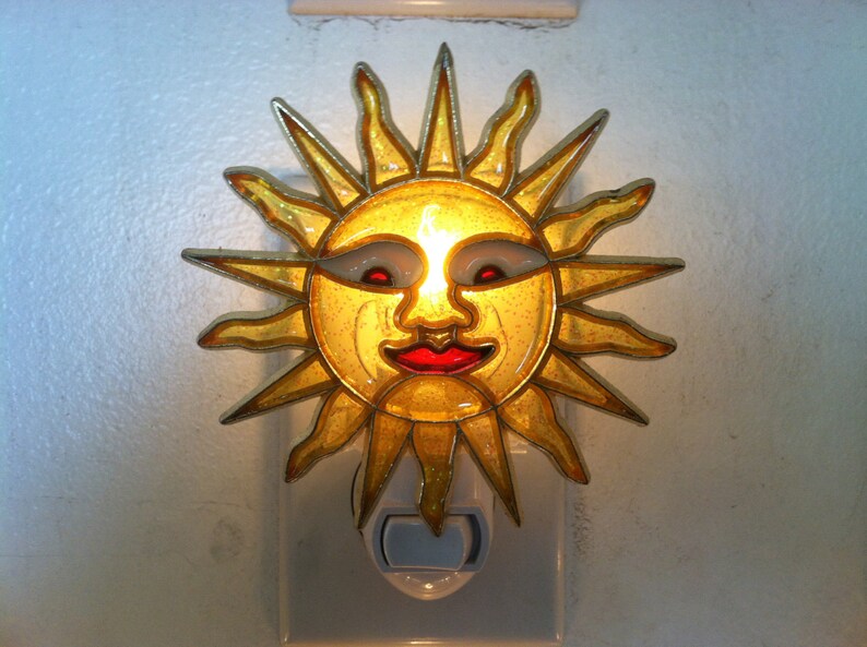 Sun Night Light With 4 Watt On/off Switch Etsy