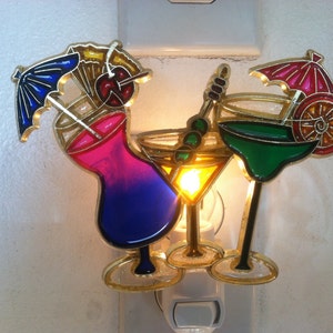 Bar Tropical Drink Night Light with  4 watt  on/off switch