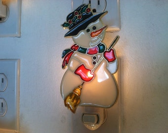 Christmas Snowman night Light with  4 watt  on/off switch