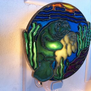 Manatee Ocean Night Light  4 watt  on/off switch