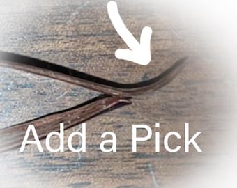 Add a Pick Option- Made to Order. Available only through theknottedvine on Etsy! Available on Copper Shuttles only.