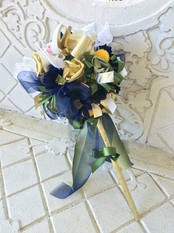 Navy Gold And Hunter Green Bridal Shower Gift Wrap Rehearsal Etsy