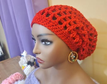 Slouchy Beanie, Knit Summer Winter Hat