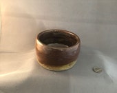Dark Brown Basic Pet Bowl holds 10 Fl ounces– Made by blind ceramic artist