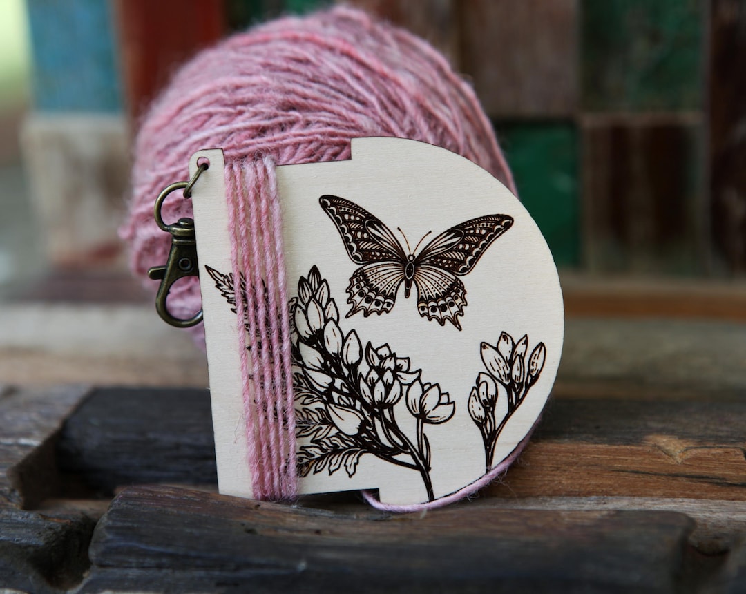 Butterfly With Flowers Spinners Control Tool WPI (wraps per Inch) Ruler ...