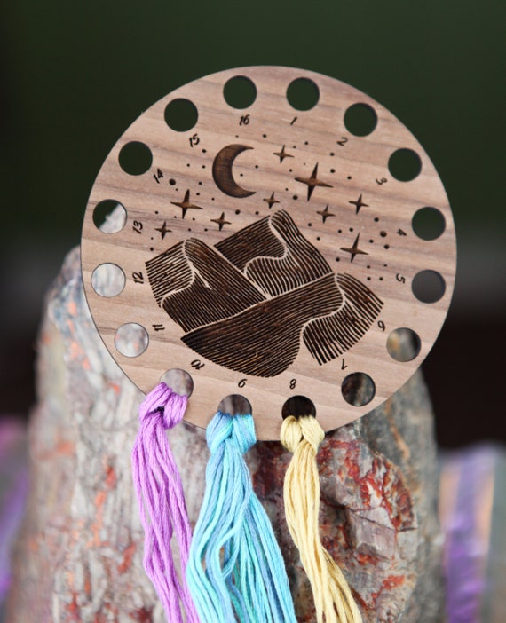 Wooden Bird Embroidery Floss Organizer Cross Stitch Thread Holder Storage