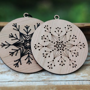 Embroidery Snowflake DIY Ornament, Hand embroider this winter snow flake ornament with your favorite floss colors.