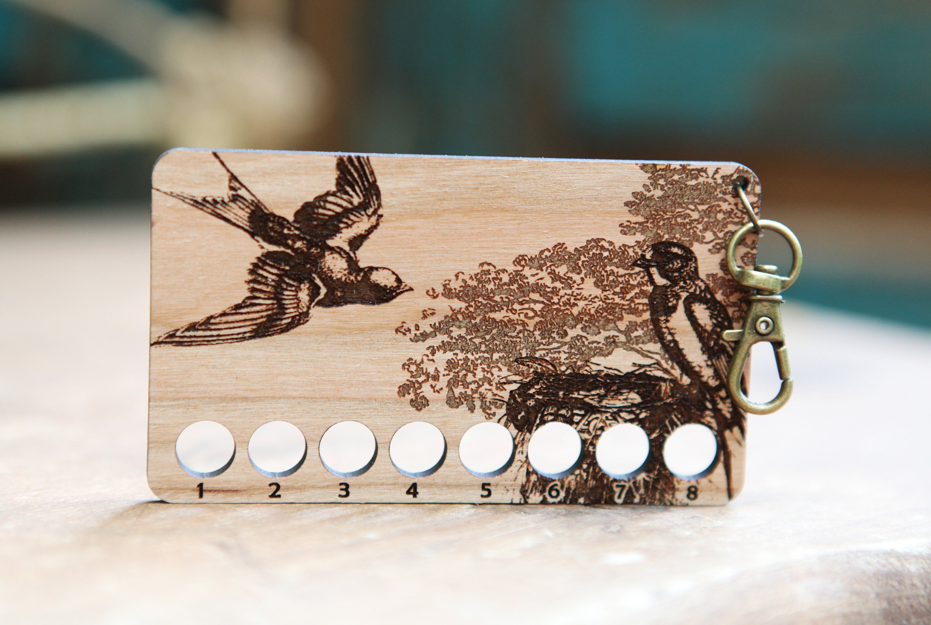 Wooden Bird Embroidery Floss Organizer Cross Stitch Thread Holder Storage