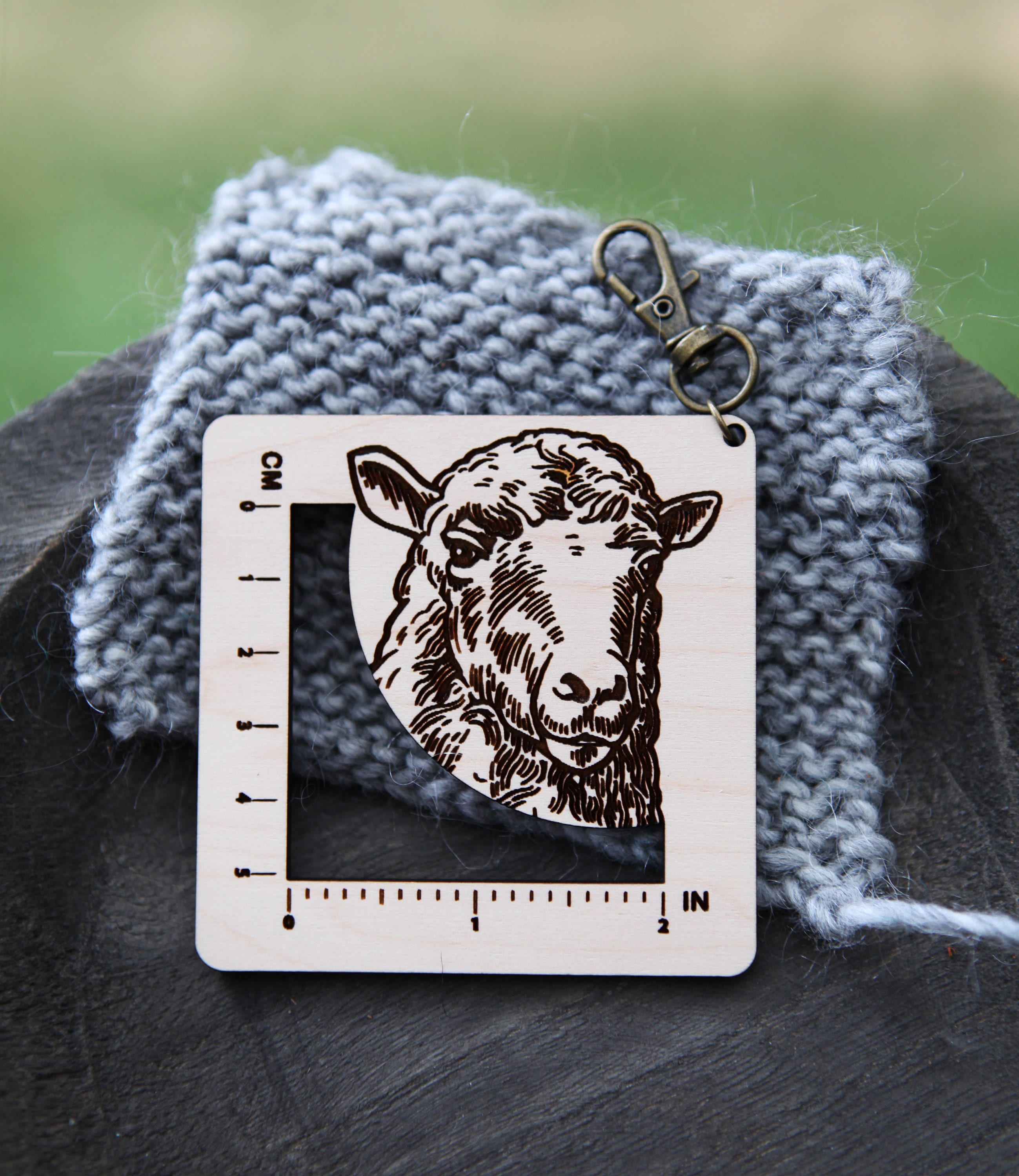 Sheep Gauge Swatch Measurement Ruler in Inches and Centimeters | Etsy
