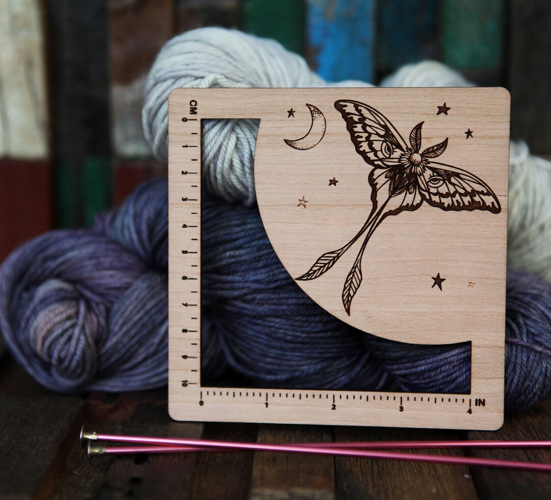 Cherry Measuring Ruler Luna Moth Gauge Swatch Measurement Ruler in 4 Inches and 10 Centimeters ...