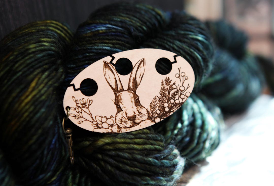 Color Work Knitting Chart Rabbit Rabbit Knitting & Crochet Yarn Separator. Yarn Divider With Three Holes ...