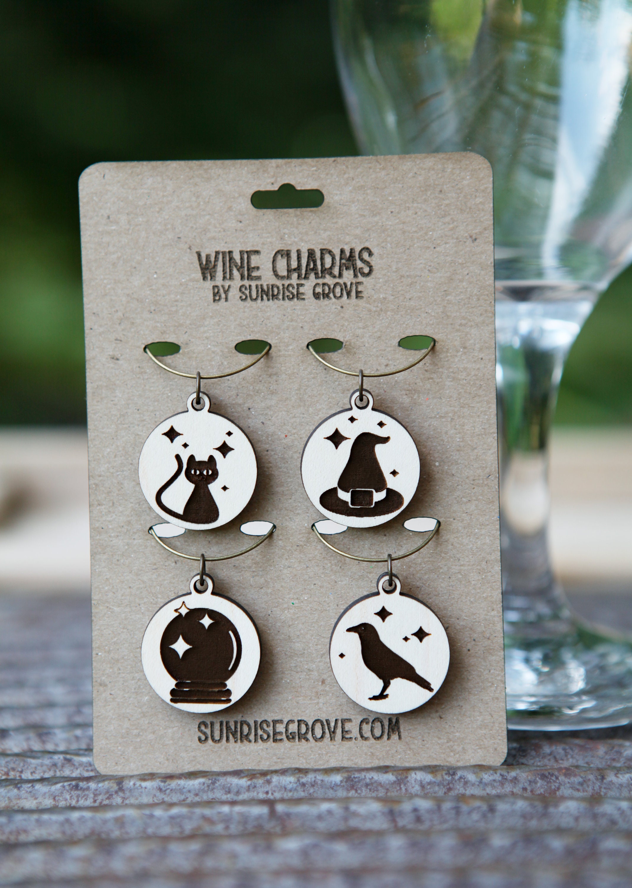 Halloween Wine Charms - Witch Wine Charms - 6/pack