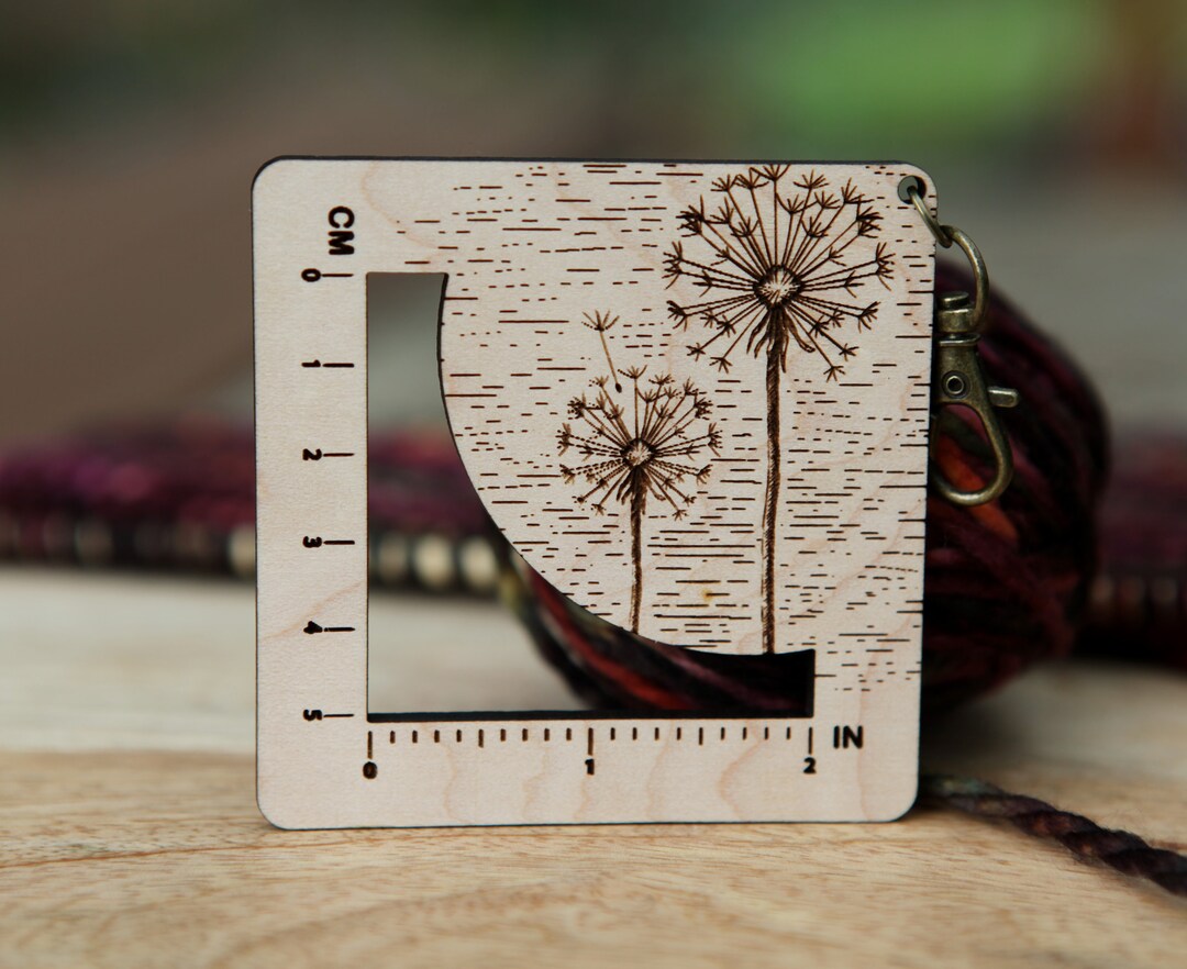 Botanical Photo Scale Ruler Dandelion Flower Gauge Swatch Measurement Ruler in Inches and ...