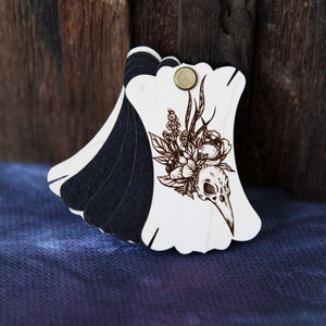 Raven Skull Needle Keep Minder for Sewing, Needlepointing, Embroidery & Cross Stitch. Needle keep holds needles and small amount of thread image 5