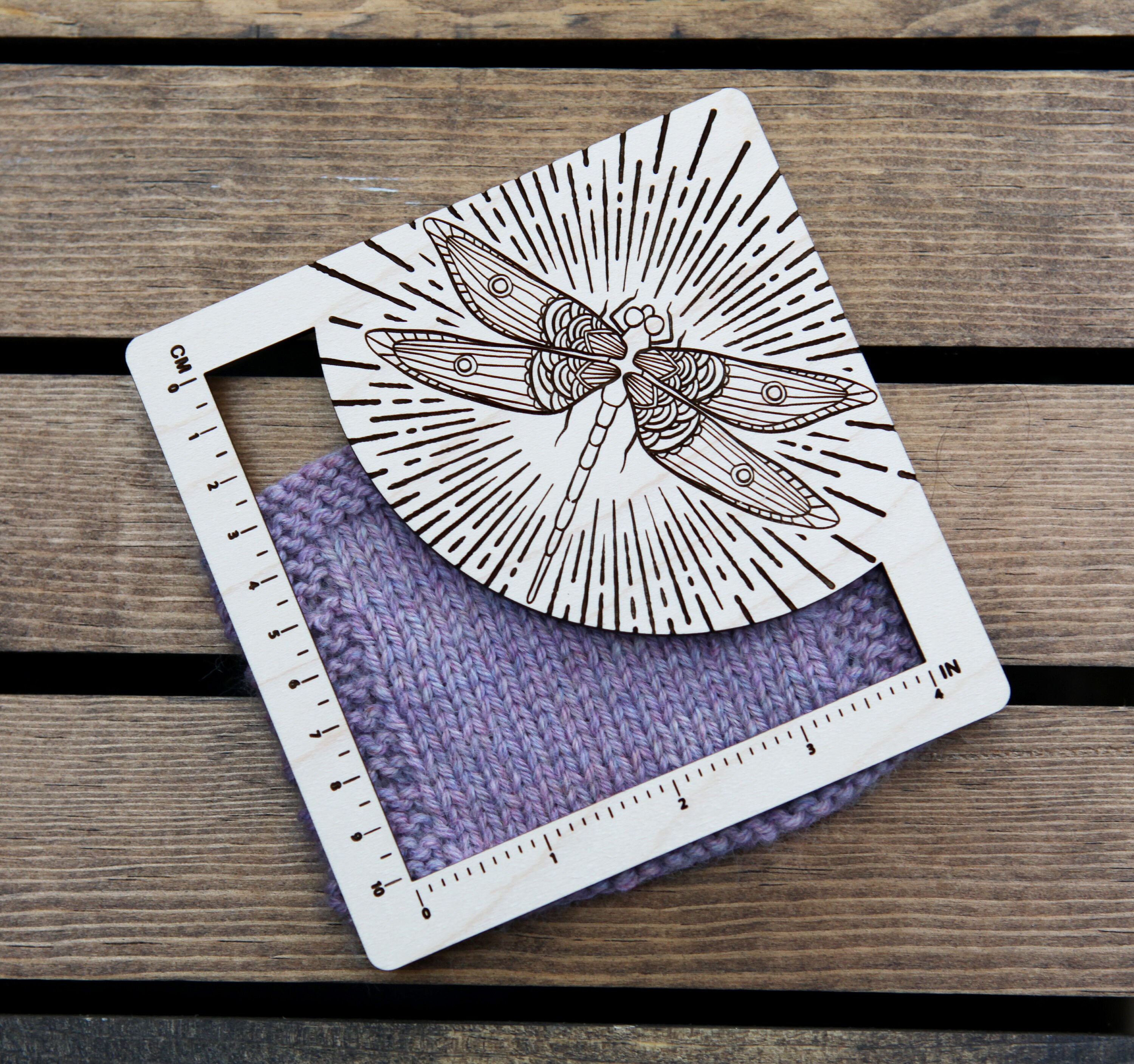 Dragonfly Gauge Swatch Measurement Ruler in 4 Inches and 10 | Etsy