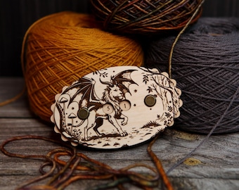 Chimera Row Counter: Maple Wood Knitting and Crochet Tool