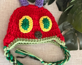 Crochet hungry caterpillar beanie hat | Baby Toddler gifts |