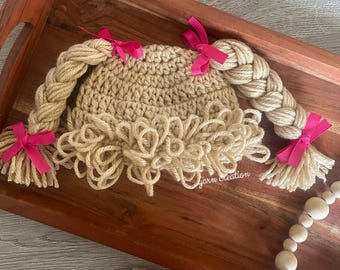 Crochet cabbage baby beanie hat | Halloween costume | newborn announcement | doll inspired hat | picture prop