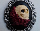 Loved To Death Cameo necklace brooch