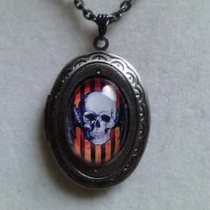 The Halloween Skull locket necklace