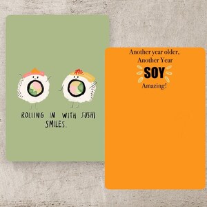 SUSHI Birthday Card- Happy Birthday Card