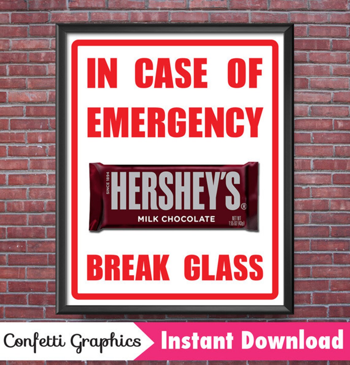 In Case Of Emergency Break Glass Sticker