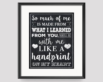 So much of me, Chalkboard, Quote, Mother, Teacher, Friend, Inspirational, Calligraphy, printable art, typography, Decor Instant Download