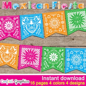 Papel Picado, Dia De los Muertos, Day of the Dead, November 2, Mexican Fiesta Banner, Bunting, Flags, Cinco de Mayo, May 5, DIY