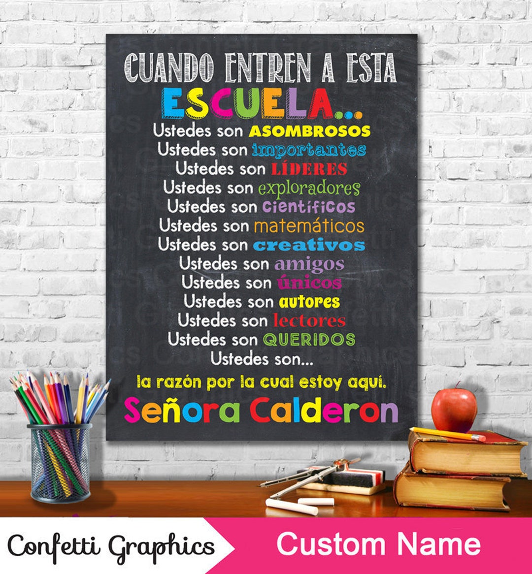 En Español When You Enter This School Spanish Rules Cuando Entren a