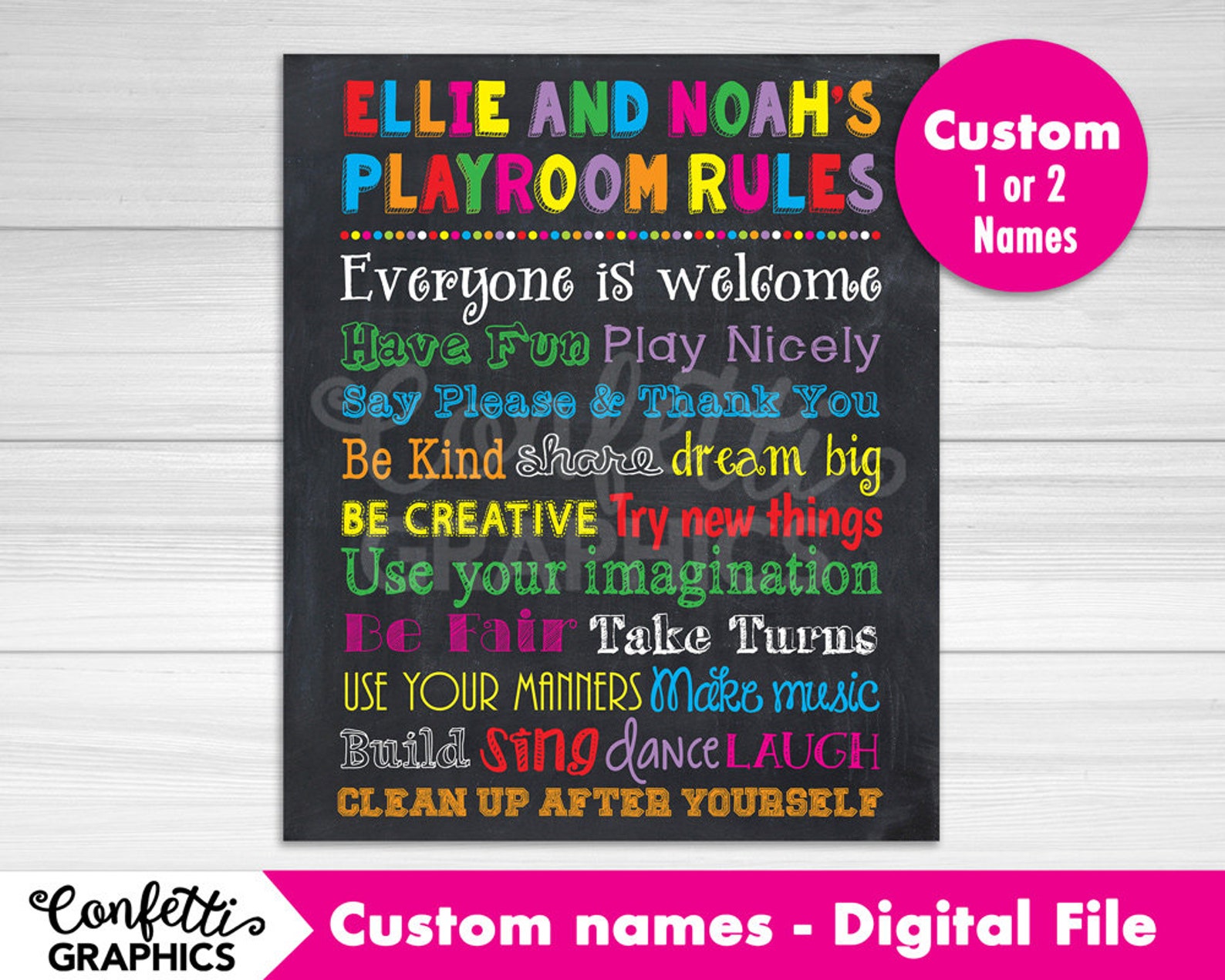 Kids Playroom Rules Kids Room Sign Playhouse Rules Etsy
