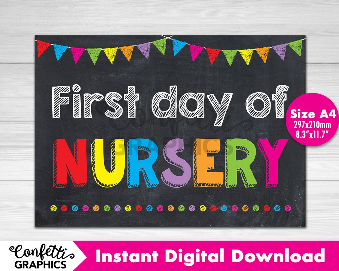 First day of Nursery First day of school Nursery School Back - Etsy.de