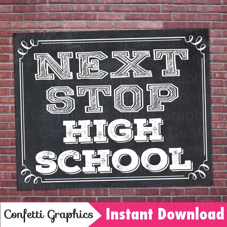Next Stop High School 8th Grade 9th Grade Senior Freshman - Etsy