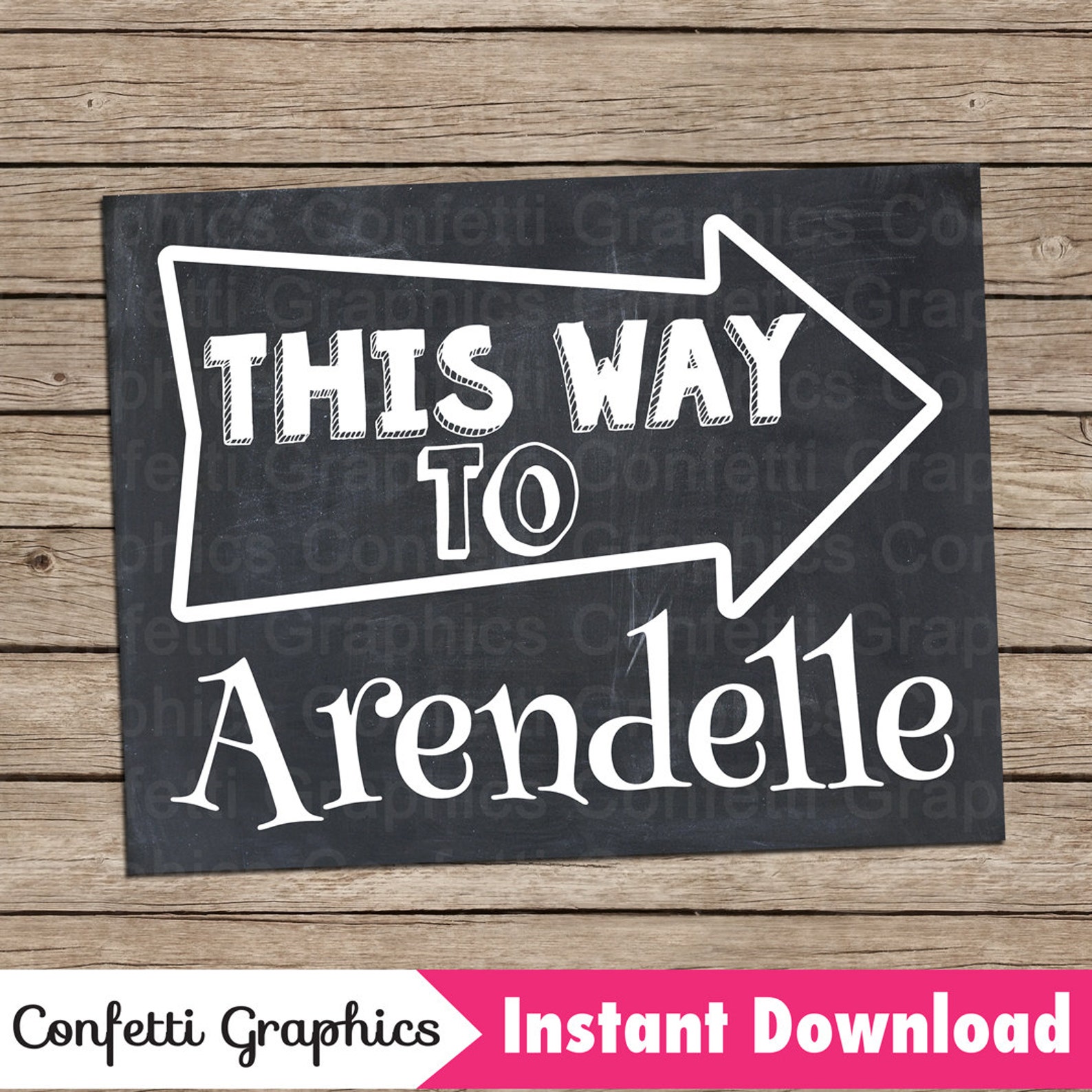 This Way to Arendelle Chalkboard Sign Banner Frozen Anna Elsa | Etsy