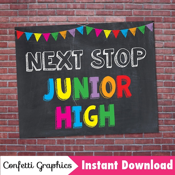 Next Stop Junior High School Fifth Grade Sixth Grade - Etsy