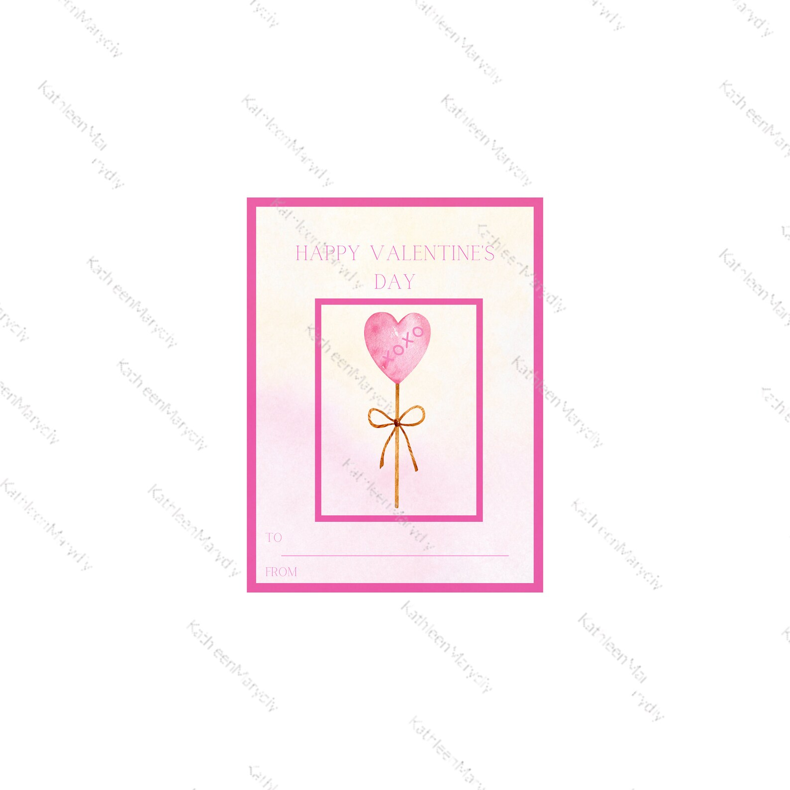 Lollipop Valentines Day Printable Cards Kids Valentines Cards - Etsy