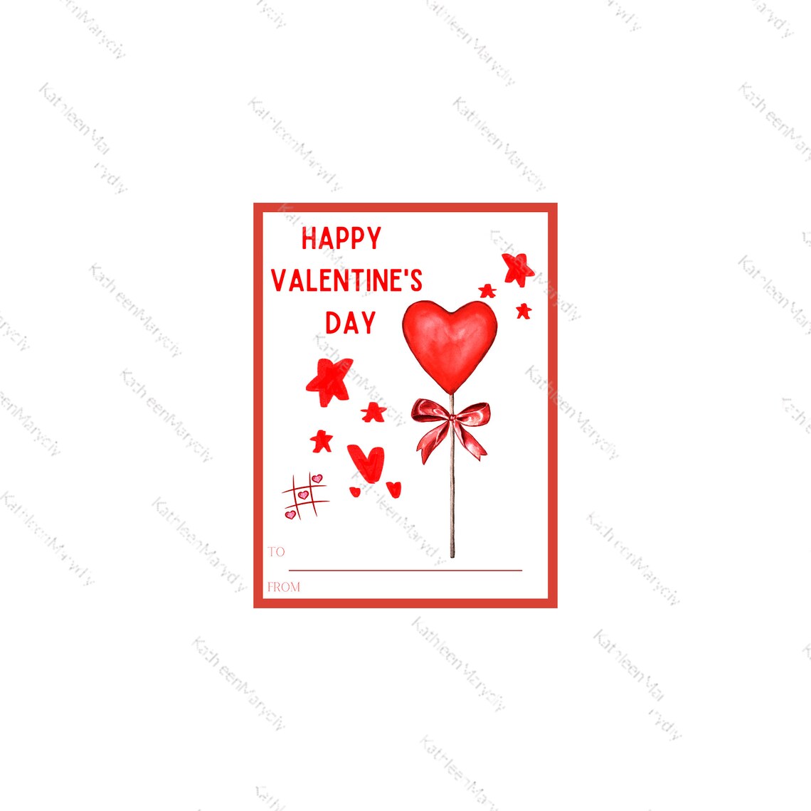 Lollipop Valentines Day Printable Cards Kids Valentines Cards - Etsy