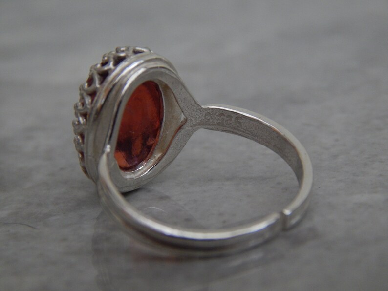 adjustable sterling silver dragons breath ring jelly opal mexican fire opal dragons breath
