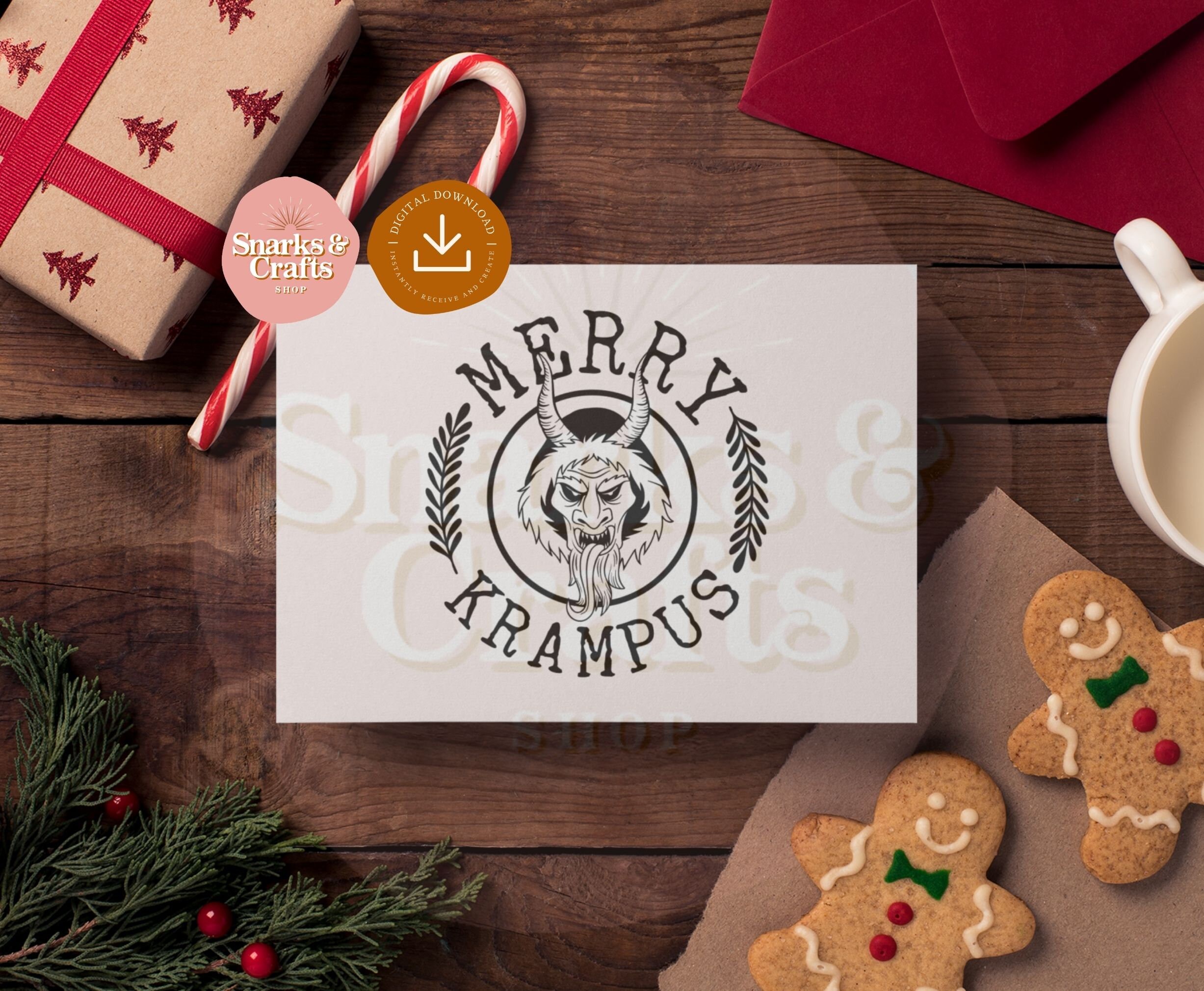 Merry Krampus Printable Instant Download Funny Christmas Card 2021 ...