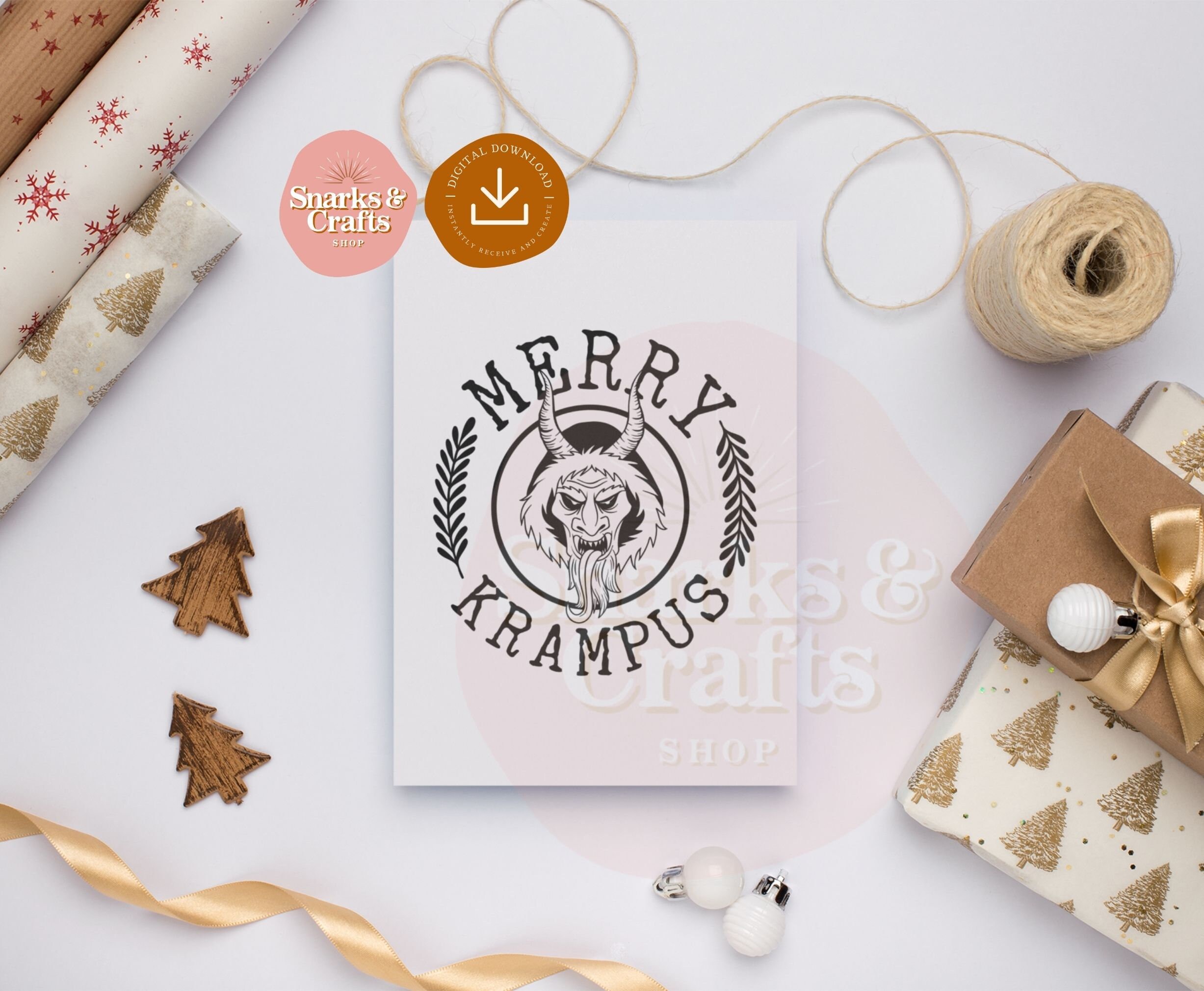 Merry Krampus Printable Instant Download Funny Christmas Card 2021 ...