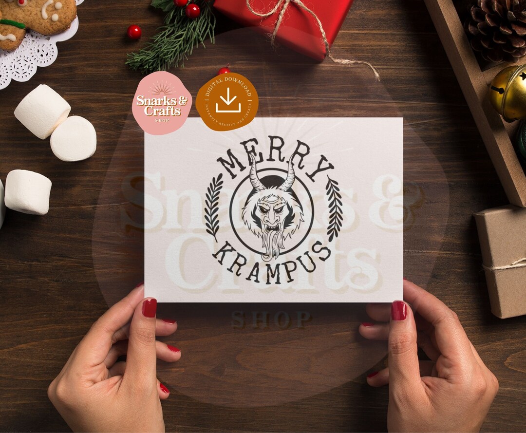 Merry Krampus Printable Instant Download Funny Christmas Card 2021 ...
