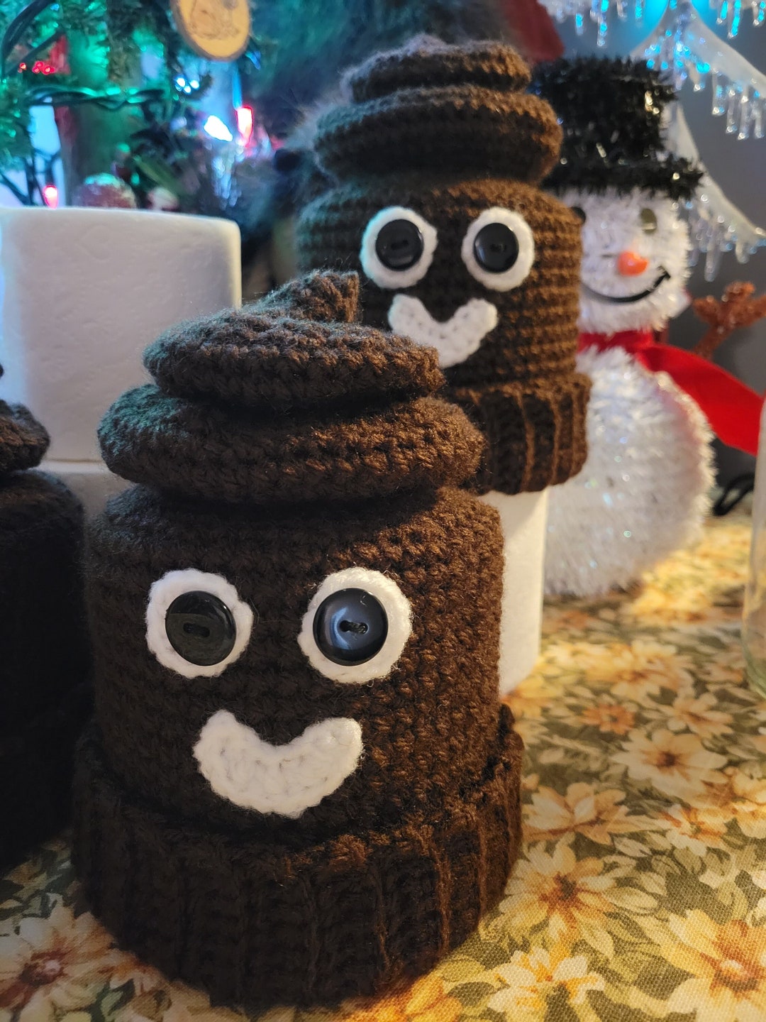 Poop Toilet Paper Roll Cover 14 Double Roll Funny Decor Etsy