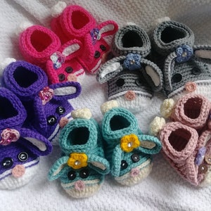 Children&#39;s Bunny Slippers Crochet PATTERN