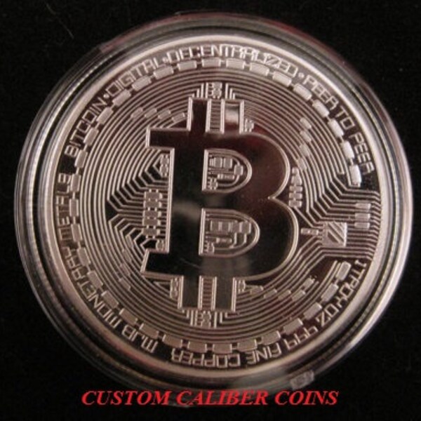 1x .999 Fine Silver-Plated BITCOIN Commemorative Physical Custom Coin BTC Casascius Litecoin Peercoin