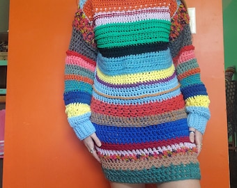 Crochet Sweater Dress