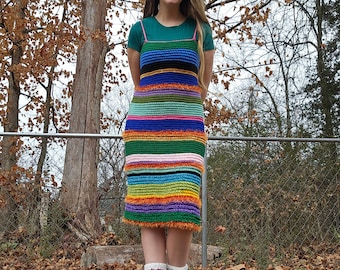 Fuzzy Crochet Dress