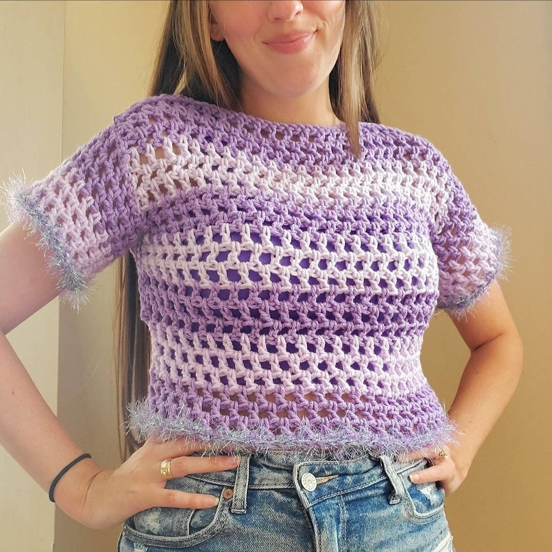 Fuzzy crop top sweater sale