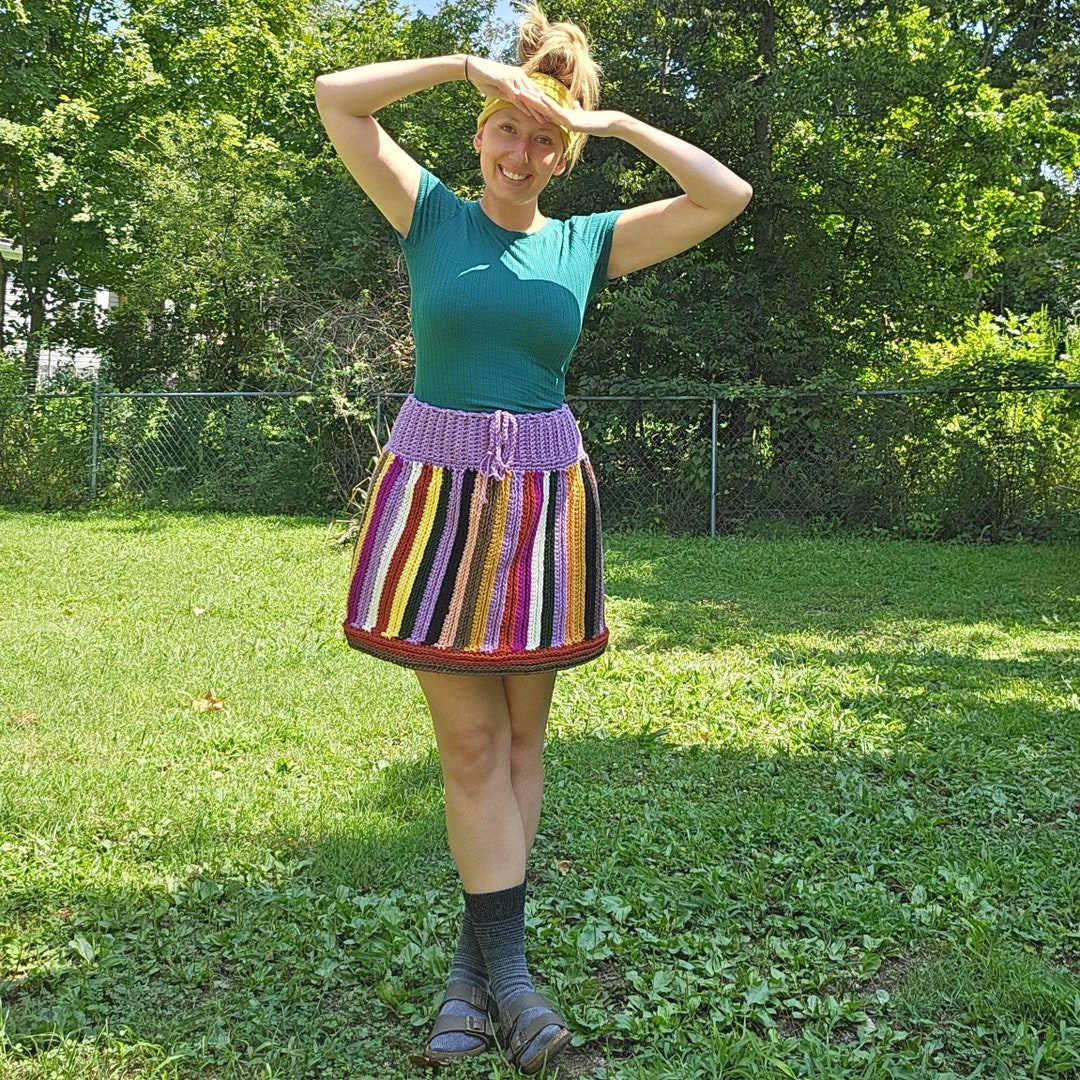 Crochet mini skirt