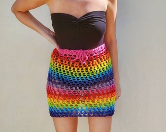 Rainbow Festival Skirt / Crochet Pride