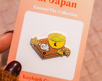 Green Tea Enamel Pin | Matcha Mochi Art | Japanese Design
